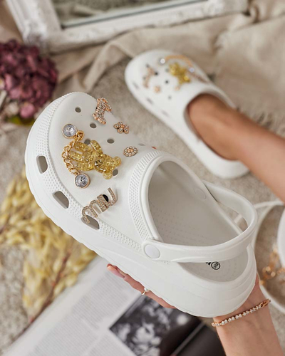 Royalfashion Damen-Gummi-Flip-Flops mit Fescas-Verzierungen