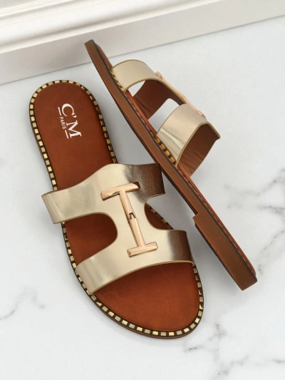 Royalfashion Damen-Pantoletten mit flacher Sohle Maya Louise