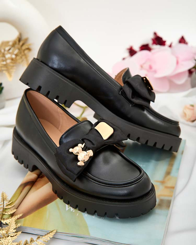 Royalfashion Damen Mokassins mit Schleife Mantarme