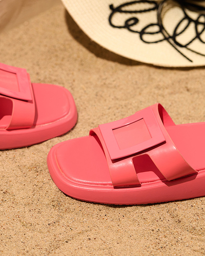 Жіночі коралові тапочки з орнаментом Zegor - Взуття