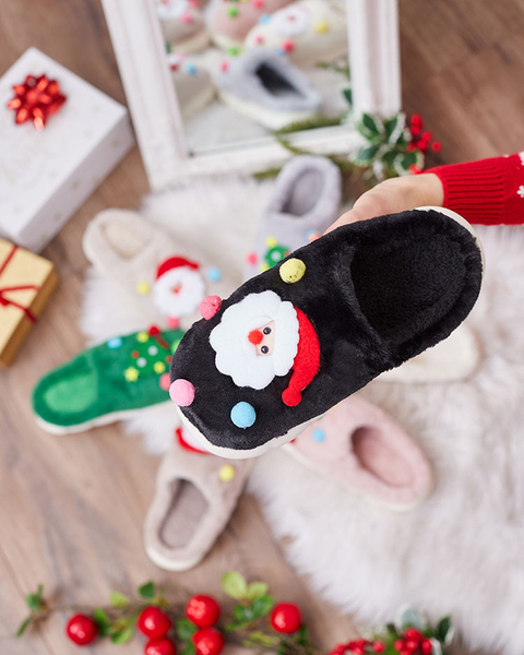 Royalfashion Weihnachtspantoffeln für Damen in schwarz Fertemse