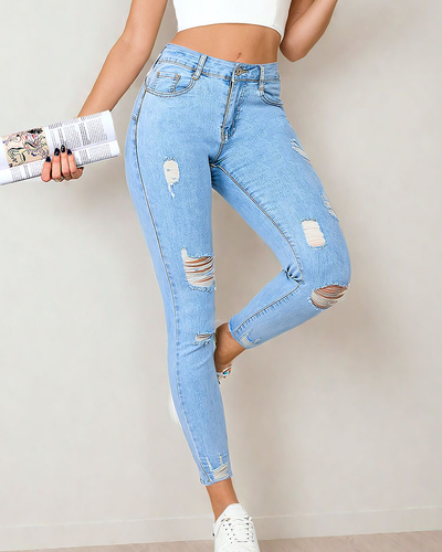 Royalfashion Damen Röhrenjeans mit Reibung