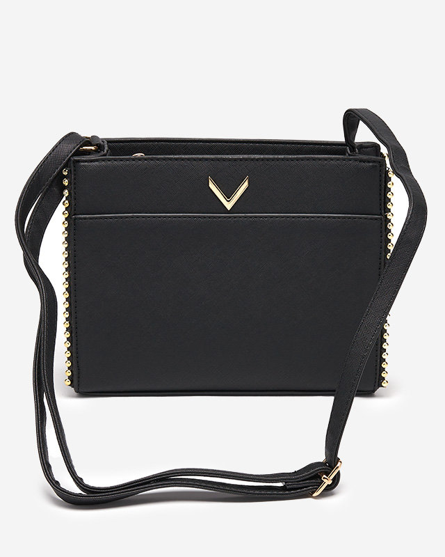 Klassische schwarze Handtasche mit Dekoration - Accessoires