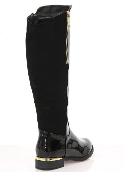 Чорні жіночі лаковані черевики від Rajscia - Взуття