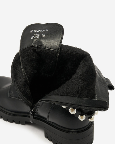 Royalfashion Damen Baggerstiefel in schwarz Fessefy