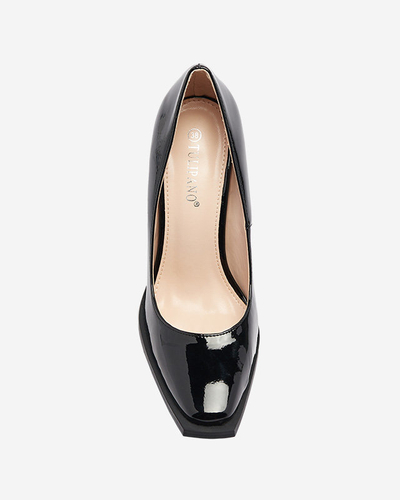 Schwarz lackierte Pumps mit quadratischer Spitze Oriva - Footwear