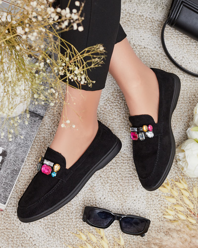 Royalfashion Damen durchbrochene Mokassins Mettele