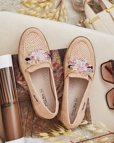 Royalfashion Mokassins mit bunten Steinen Restea