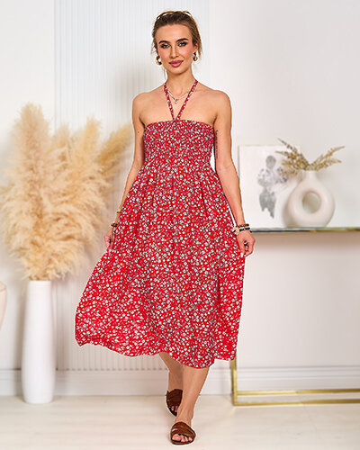 Royalfashion Knielanges Kleid mit Print