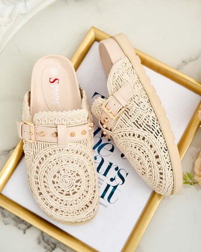 Royalfashion Damen Flip-Flops mit Stickerei Leronip