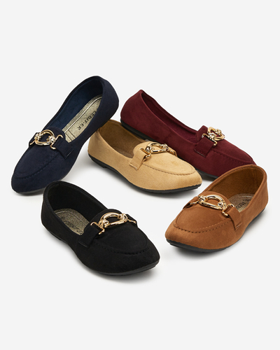 Beige Mokassins aus Öko-Veloursleder Brussi - Footwear