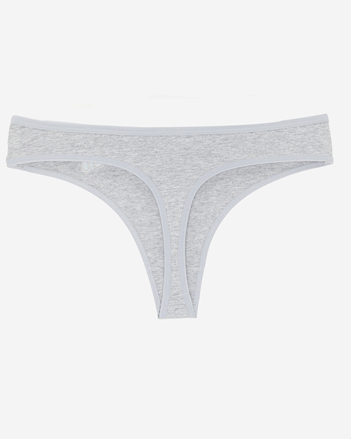 Сірі бавовняні жіночі стрінги - Нижня білизна