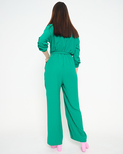 Grüner langer Damen-Jumpsuit - Kleidung