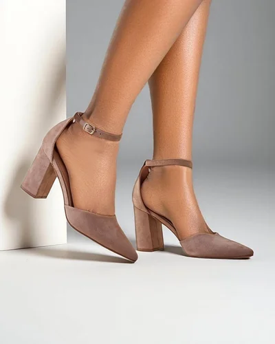 Royalfashion Damen-Eco-Suede-Pumps Caldeno