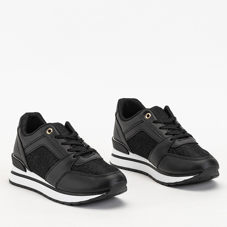 Schwarze Damen-Sportschuhe mit Glitzer Berilan - Footwear