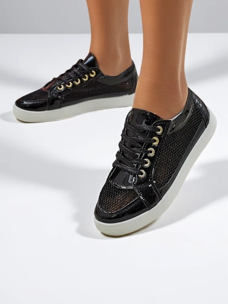 Royalfashion Patent Damen Sneaker aus ökologischem Leder Azzuros