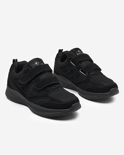 Schwarze Beniros-Schuhe mit Klettverschluss für Herren - Schuhe