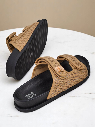 Royalfashion Damenslipper-Sandalen mit Flechtdetail Delibeli