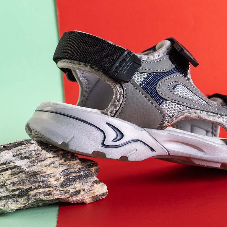 Asitop-Klettsandalen für graue Jungen - Schuhe