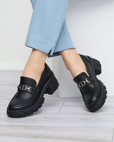 Schwarzer Damenschuh auf massiver Terima-Sohle - Footwear