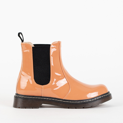 Orange Lackstiefel Lensi- Footwear