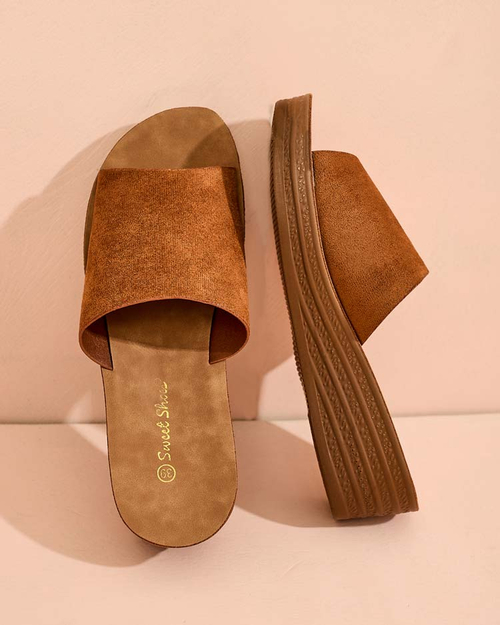 Жіночі шльопанці Royalfashion Saffil на низьких підборах