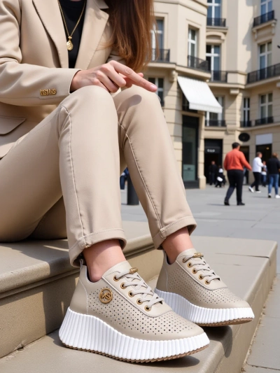 Royalfashion Damen sportliche Schnürsneaker Jovenes