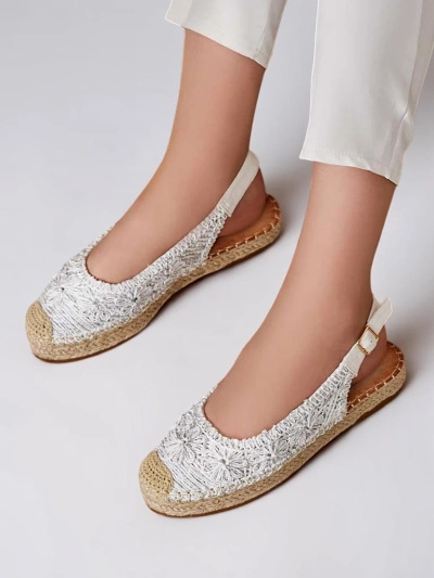 Royalfashion Damen-Espadrilles mit dekorativer Stickerei