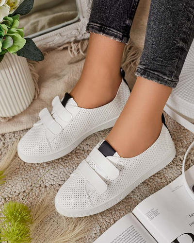 Royalfashion Damen durchbrochene Raffer-Sneakers