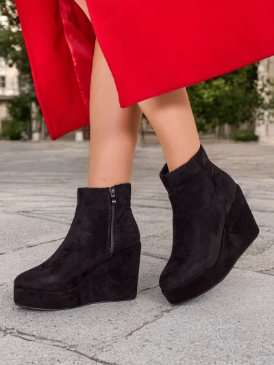 Royalfashion Damen Keilabsatz Stiefeletten Sieffa