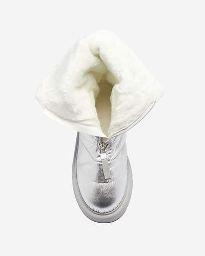 Silberne Damenschuhe a'la Schneestiefel Tirigga- Footwear
