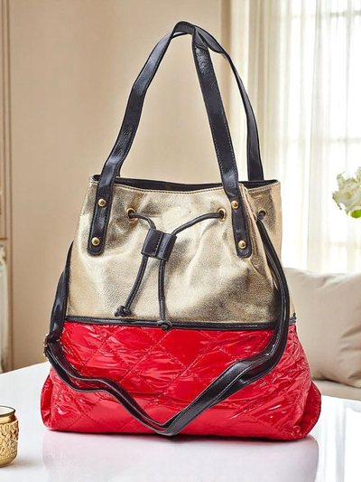 Royalfashion Große Damenhandtasche Golden Luxe Shopper