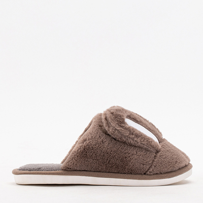 Crolisia braune Damenhausschuhe - Schuhe