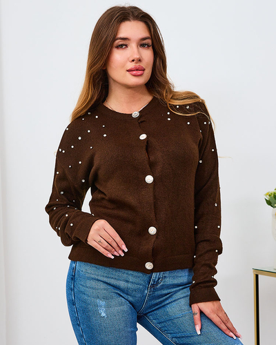 Royalfashion Red Women's Unbuttoned Sweater