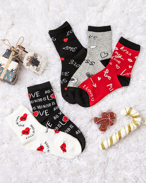 Royalfashion Langer Damensockensatz LOVE 5/Pack