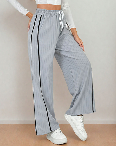 Royalfashion Gestreifte Stoffhose für Damen mit Streifen