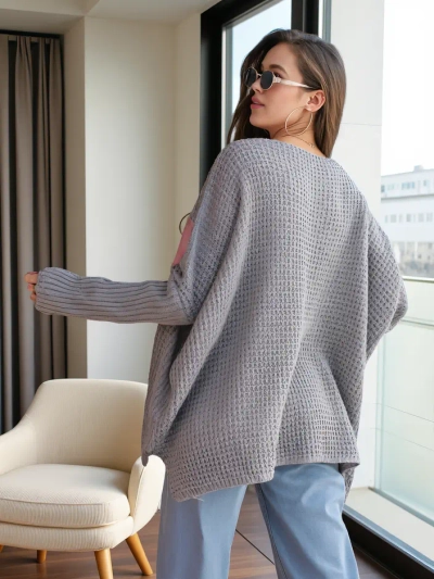 Royalfashion Damen Pullover aus Acryl mit Herzen Oversize