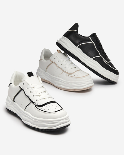 Schwarze Damen-Sneaker mit glänzenden Einsätzen Pinero - Footwear