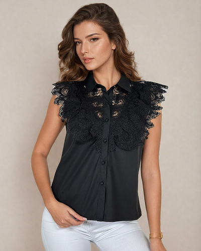 Royalfashion Damen-Spitzenhemd