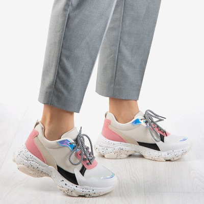 Mehrfarbige Damenschuhe mit holografischen Muzzis-Einsätzen - Schuhe 1