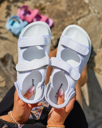 Weiße Stoffsandalen für Damen Desotty - Footwear