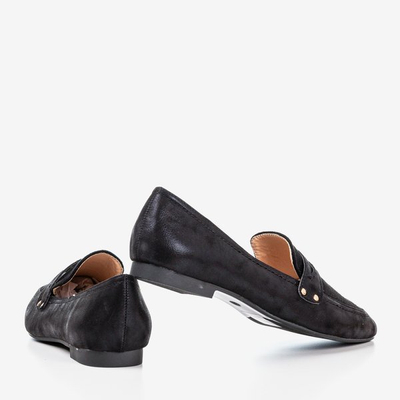 Challa schwarz glänzende Slipper für Frauen - Schuhe