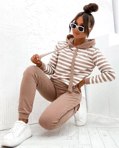 Royalfashion Damen-Set aus gestreifter Baumwolle