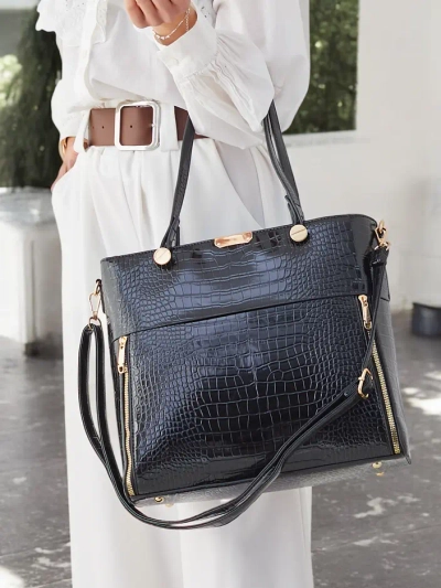 Royalfashion Glänzende Damenhandtasche mit Prägung