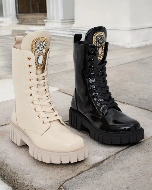 Жіночі черевики на шнурівці Royalfashion Operre