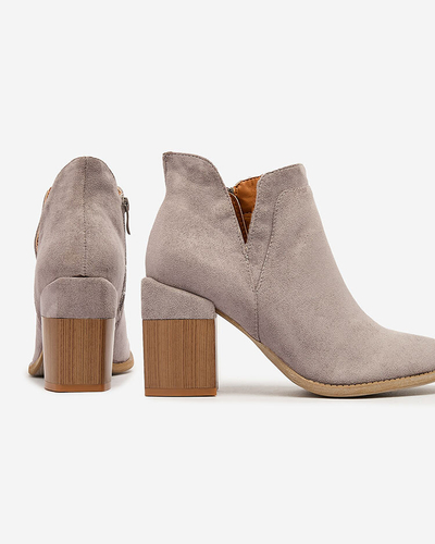 Жіночі черевики на шпильці Royalfashion Grey