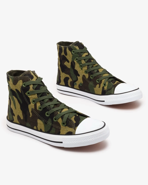 Зелені чоловічі кросівки з візерунком моро Adoisso - Взуття