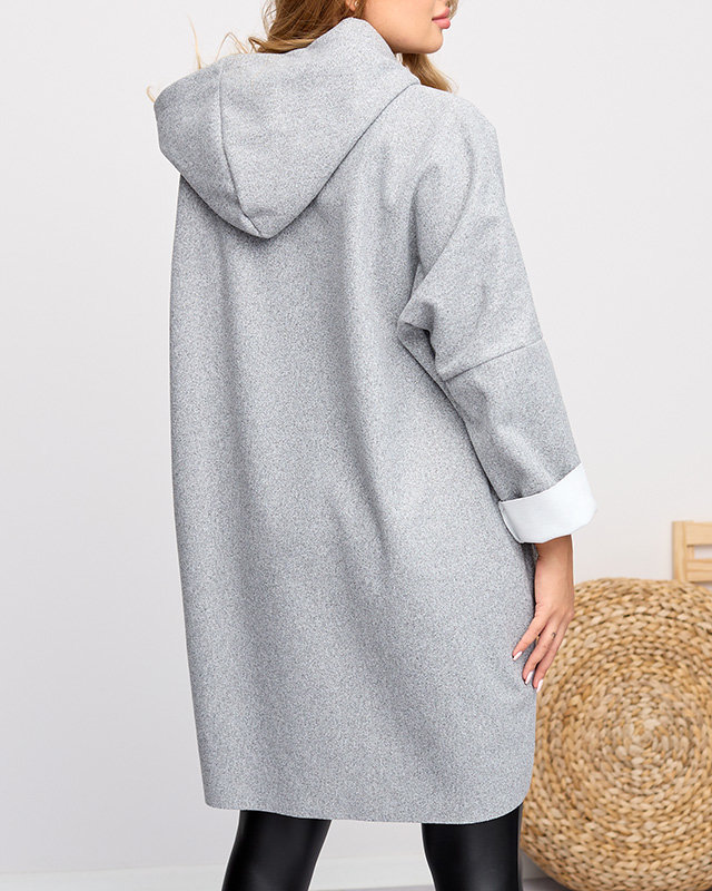 Zeitlose graue Manteljacke für Damen - Kleidung