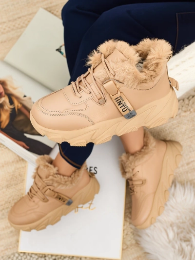 Royalfashion Sportliche Damen-Sneaker mit Fell Nonuas