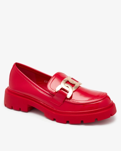 Світло-коричневі лаковані мокасини для жінок Pogola- Footwear